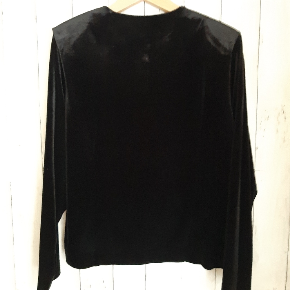 BLACK VELVET! Appleseed's black Velvet Blazer ☆ - Picture 5 of 9